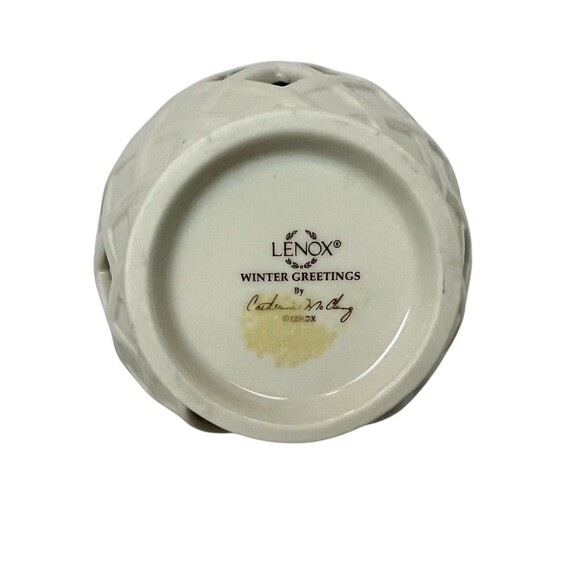 Lenox Catherine McClug Porcelain Winter Greetings Christmas Fragrance Warmer - Picture 8 of 9